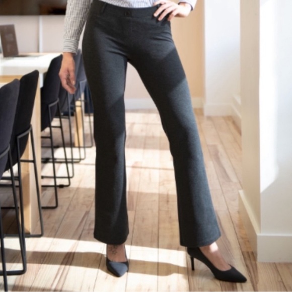 Betabrand Pants - Betabrand | Charcoal Gray Bootcut Yoga Dress Pants XL